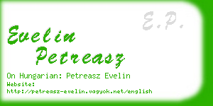 evelin petreasz business card